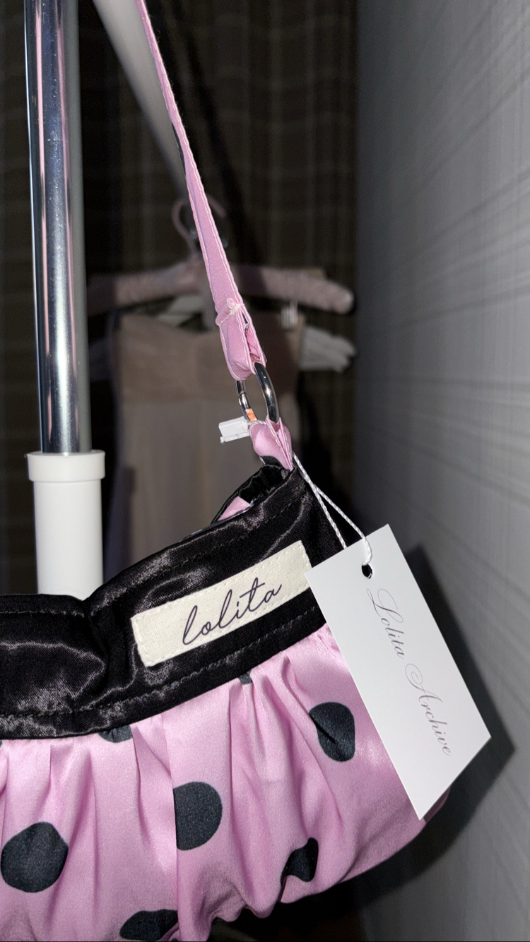 Dolly Pink Satin Button Bag