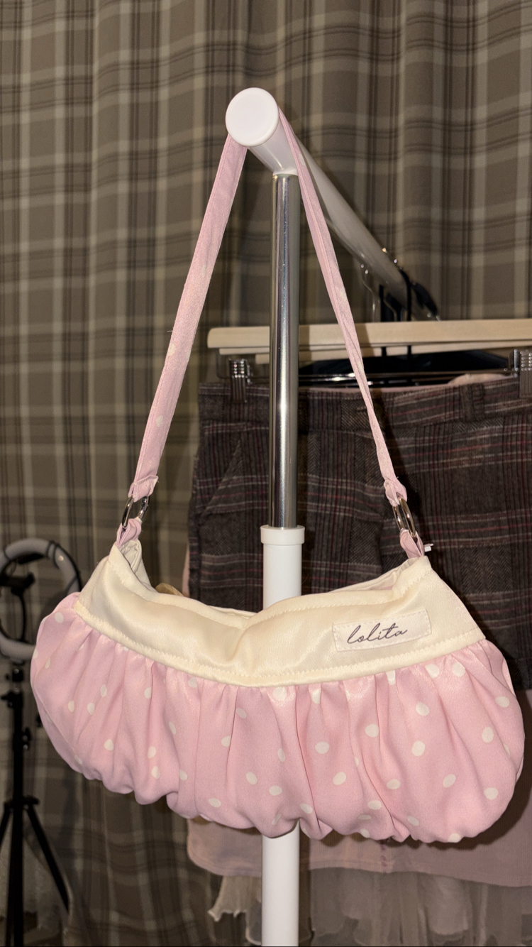 Baby Pink Saf İpek Button Bag