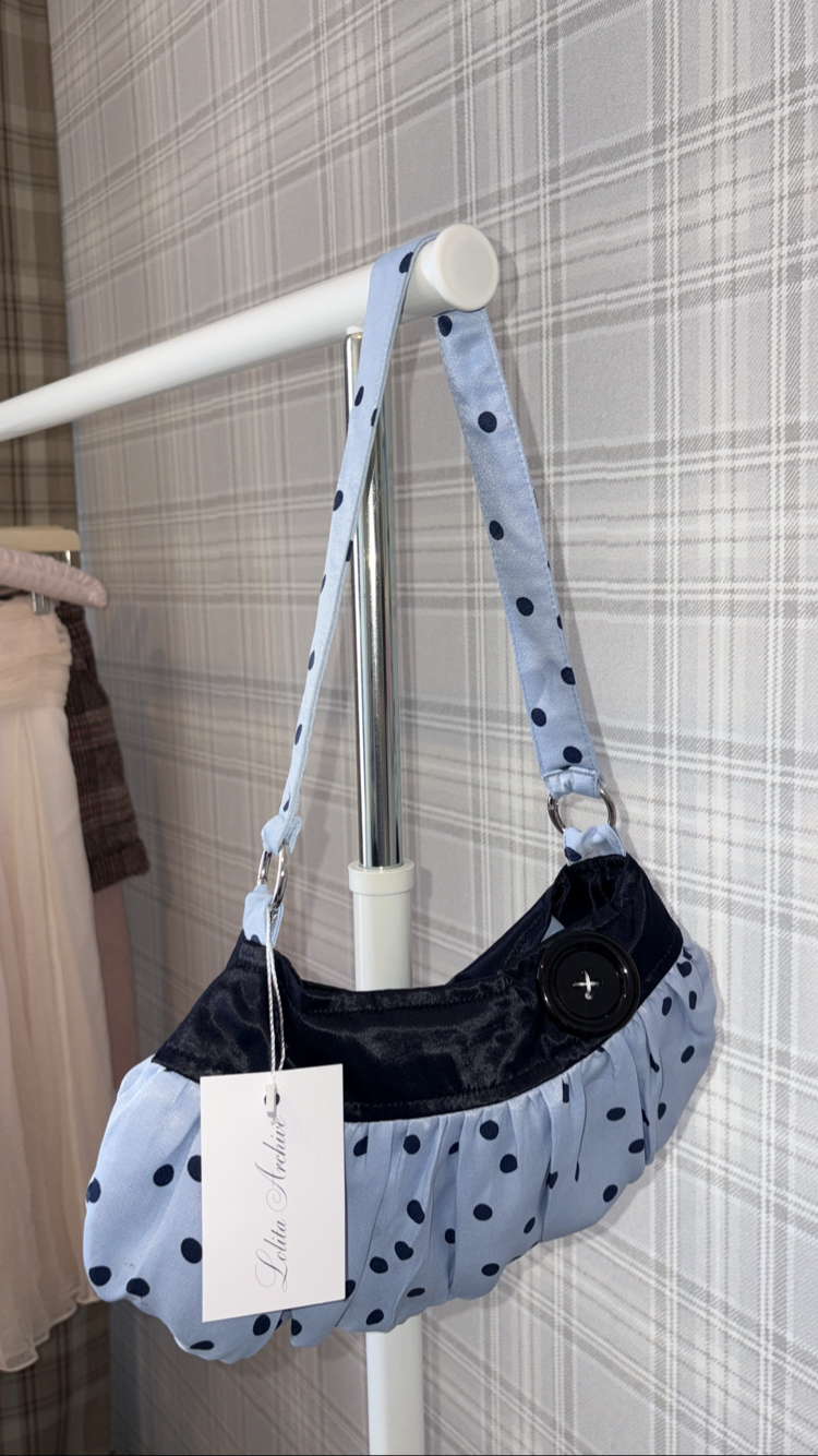 Baby Blue Button Bag