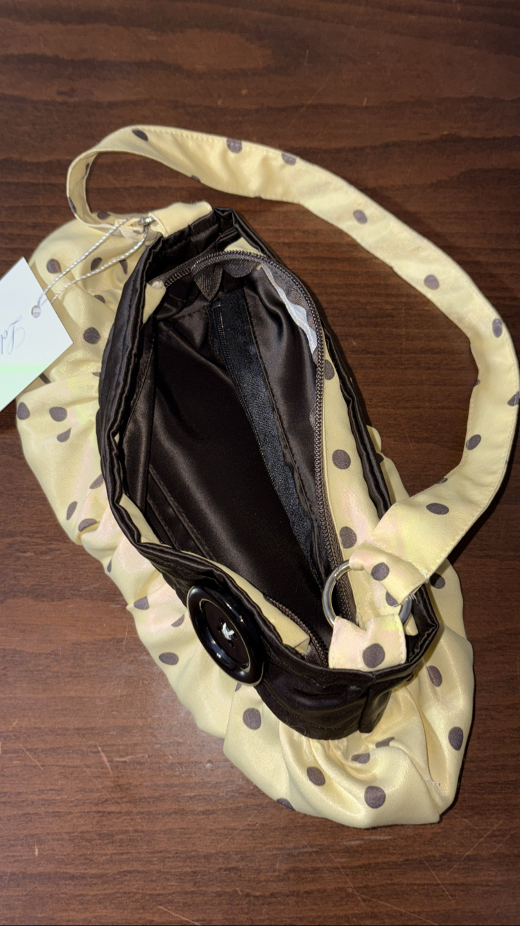 Butter Yellow Button Bag
