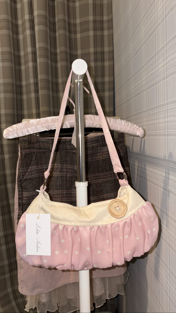 Baby Pink Saf İpek Button Bag