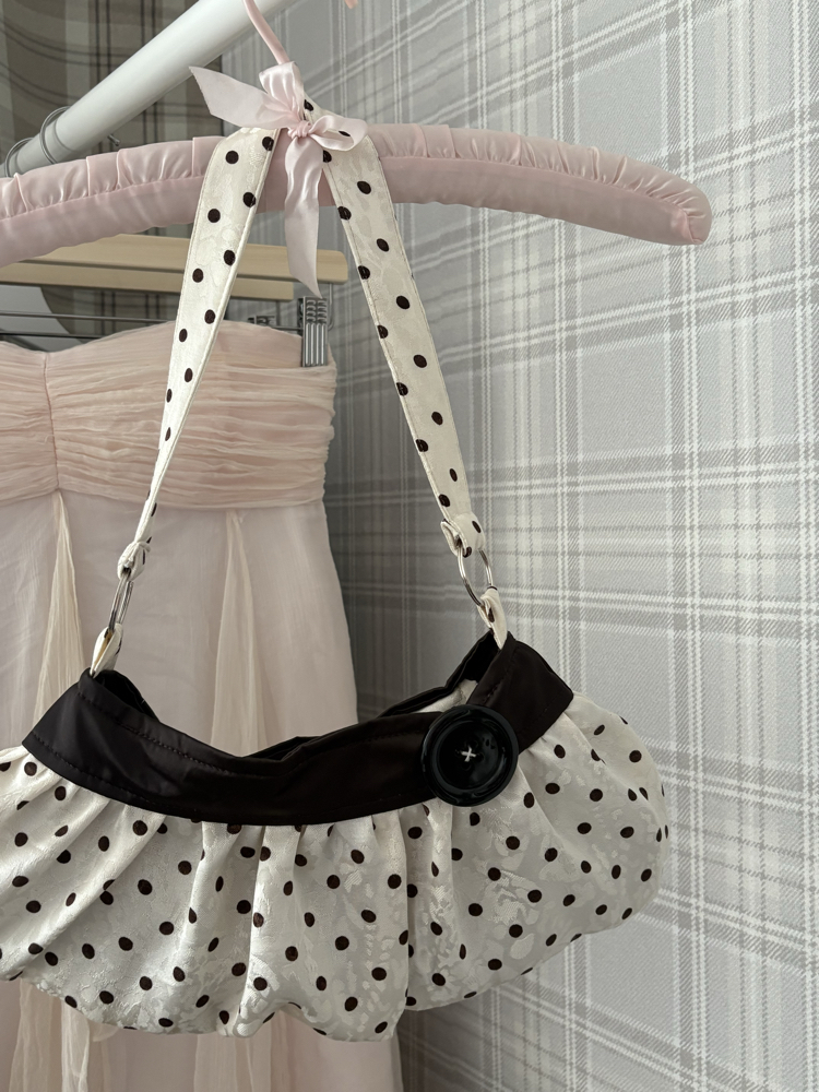%100 Silk Button Bag