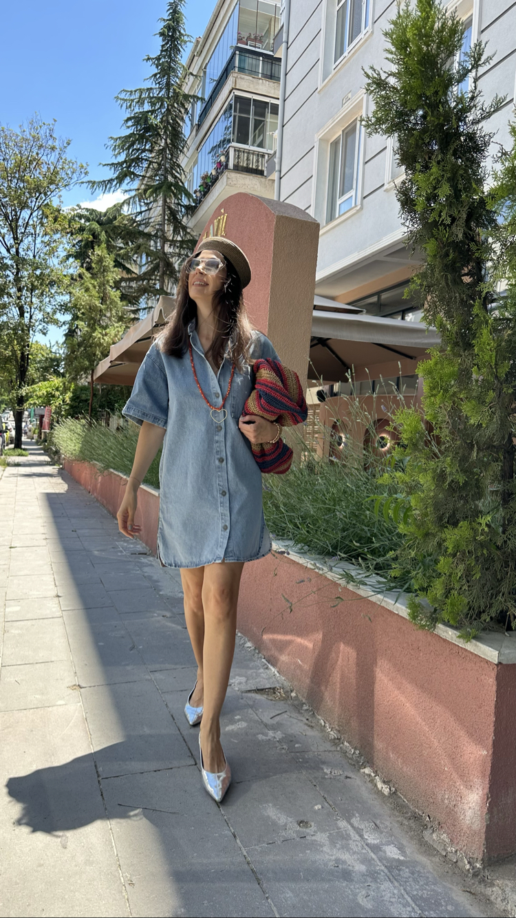 Salaş Denim Elbise(kalıp geniştir!