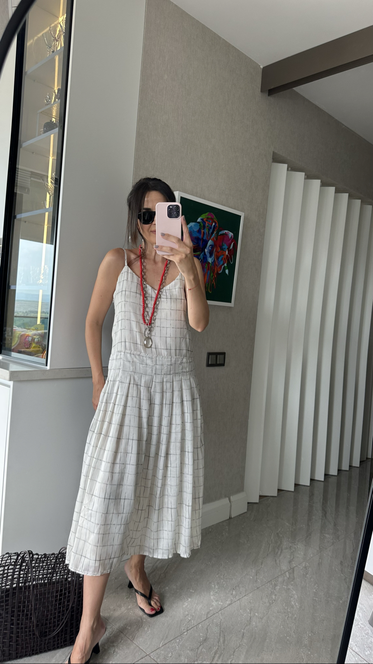 Askılı Astarlı Elbise