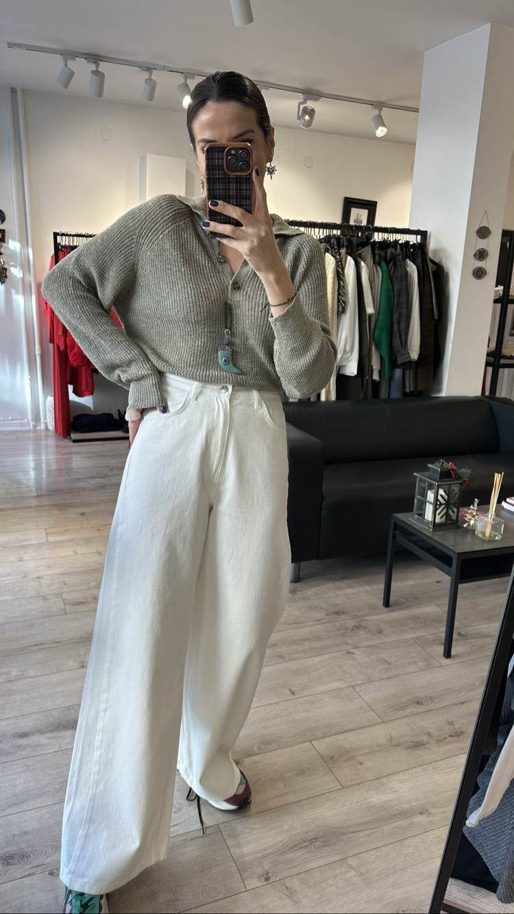 Ekru Palazzo Denim