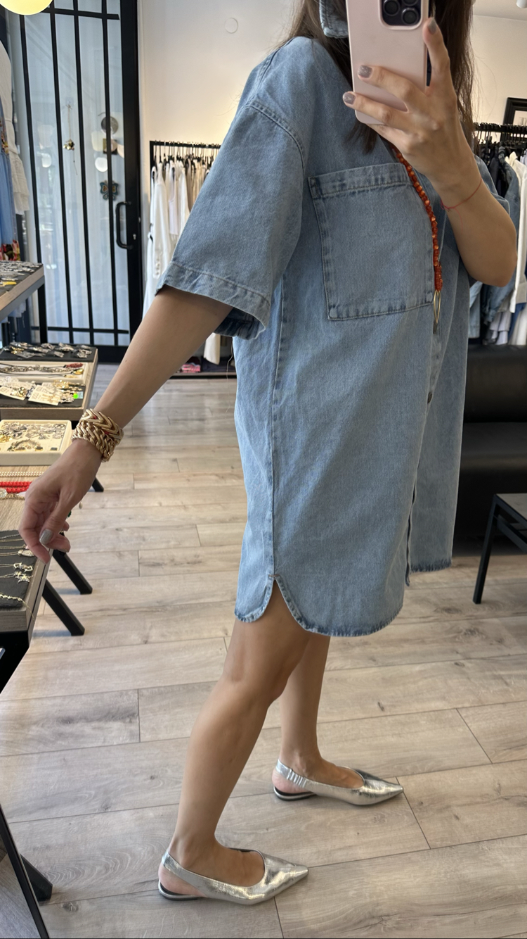 Salaş Denim Elbise(kalıp geniştir!