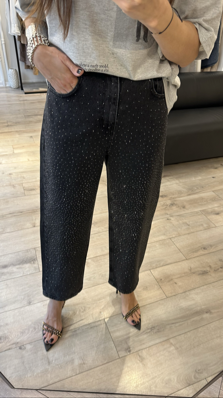 Işıltılı Mom Jean