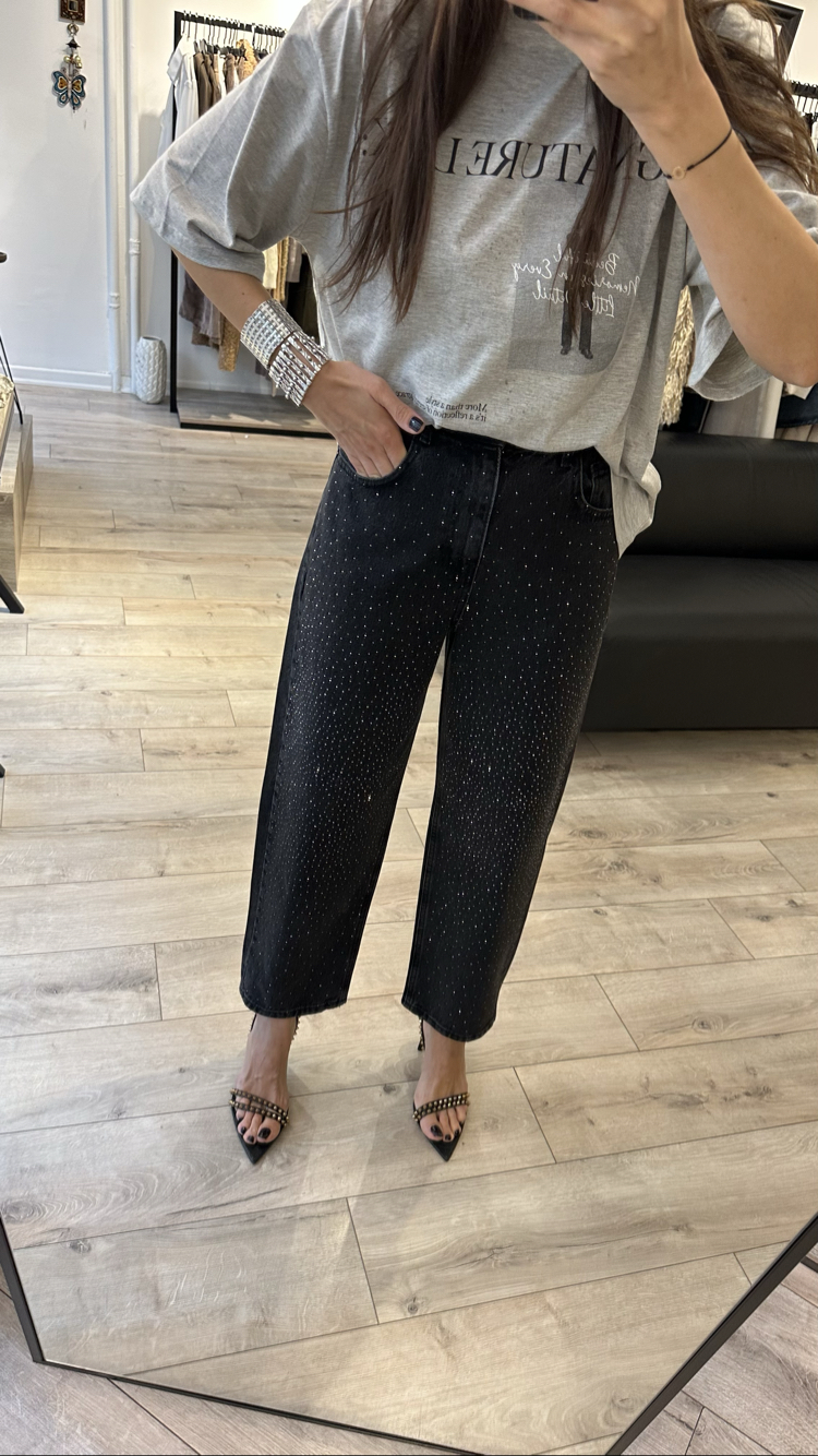 Işıltılı Mom Jean