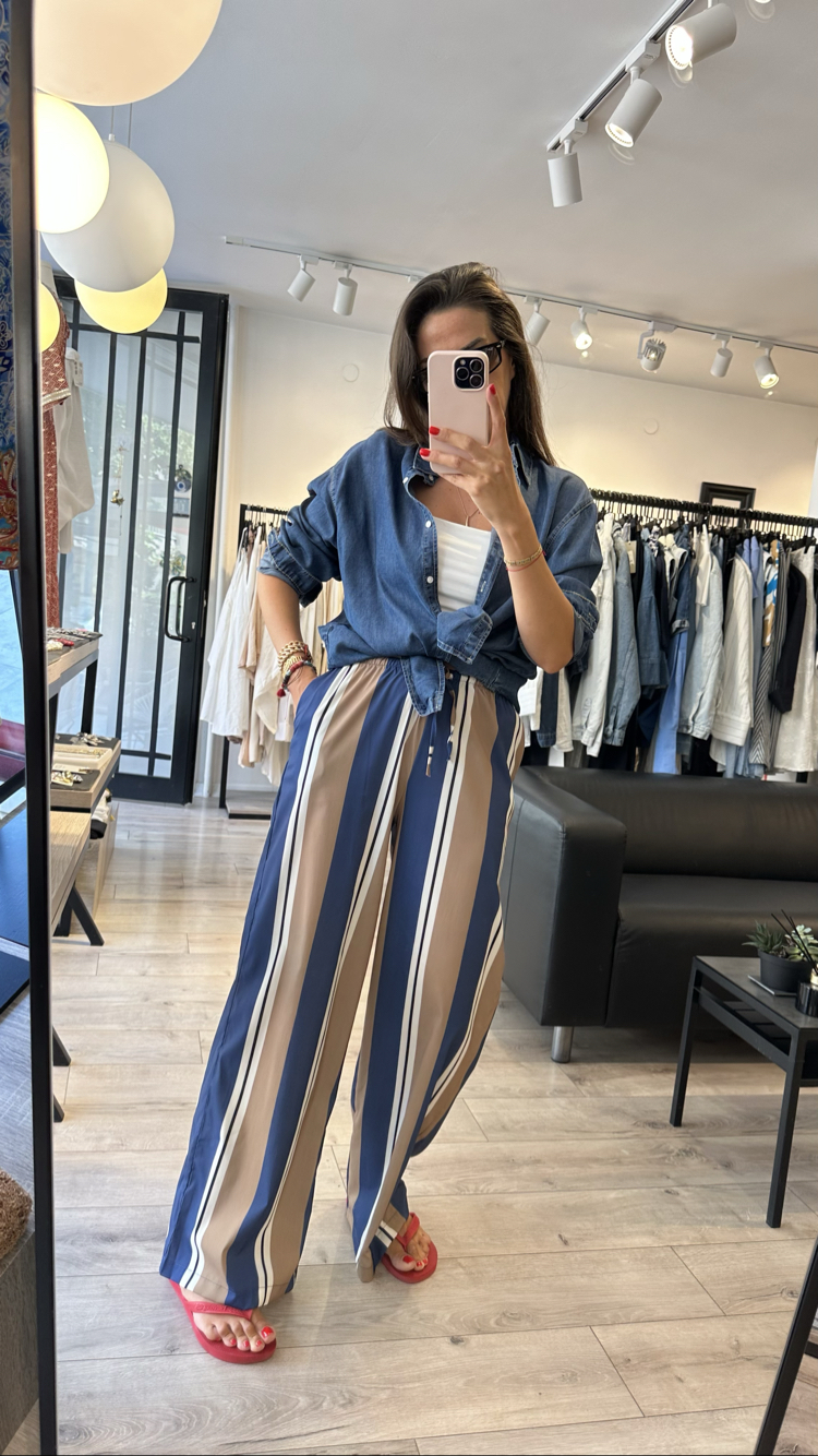 Yumuşak Tensel Denim Gömlek