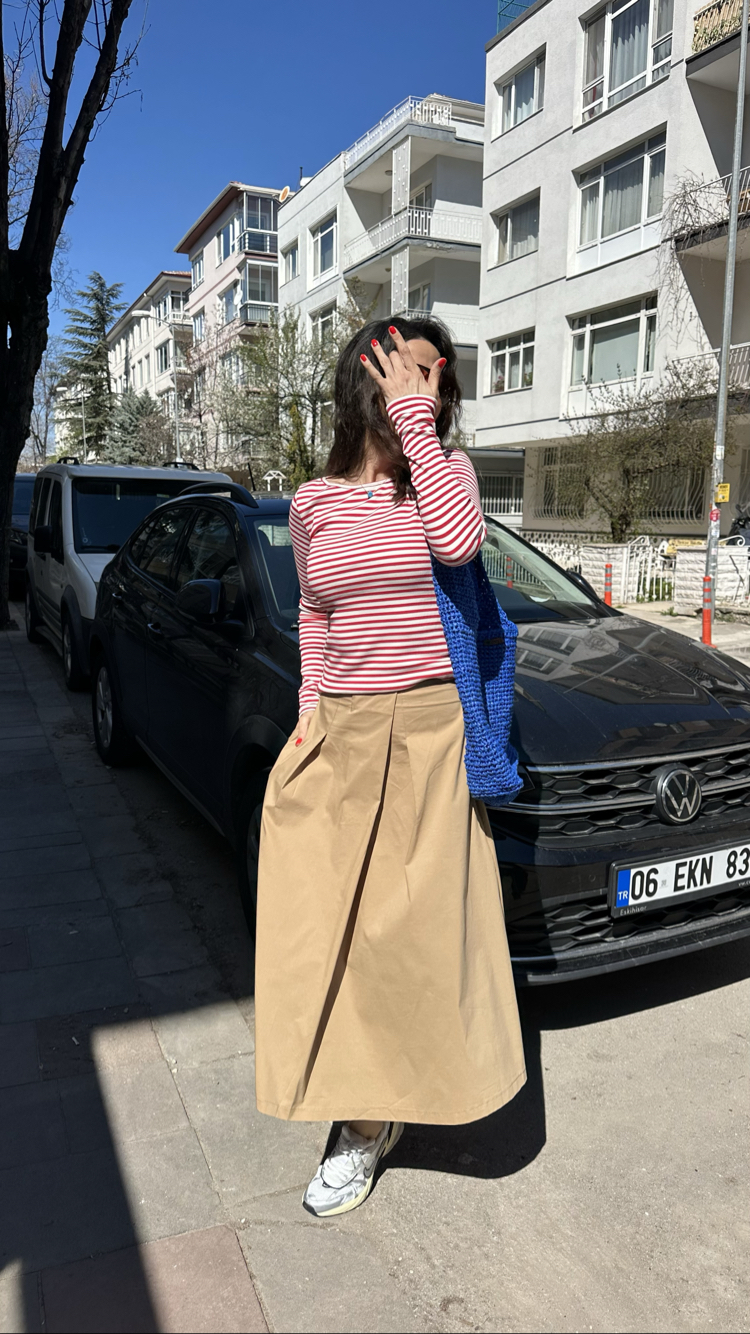 Bel Lastikli Etek( kalıp boldur)