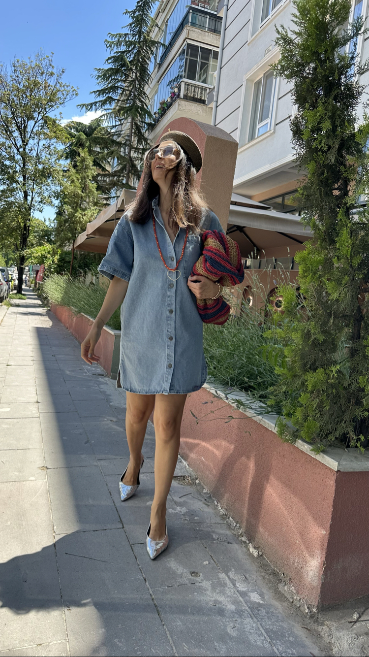 Salaş Denim Elbise(kalıp geniştir!