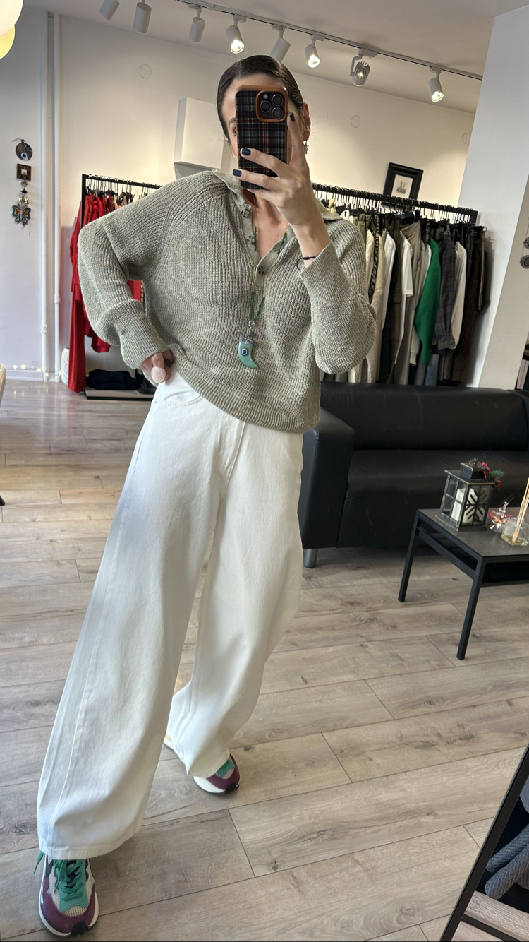 Ekru Palazzo Denim