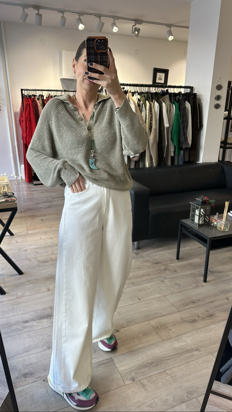 Ekru Palazzo Denim