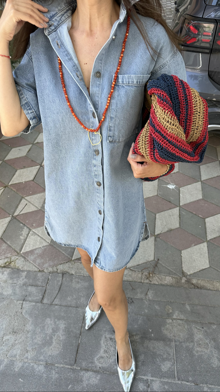 Salaş Denim Elbise(kalıp geniştir!