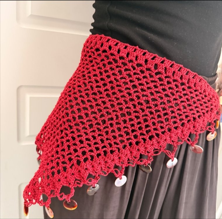 El Örgüsü Kırmızı şal ve bandana