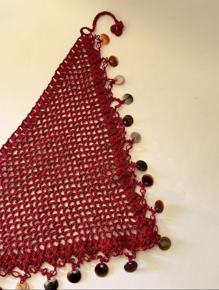 El Örgüsü Kırmızı şal ve bandana