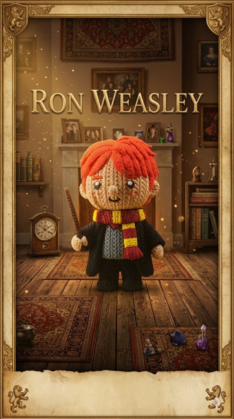 Ron Weasley Örgü Desenli Figür