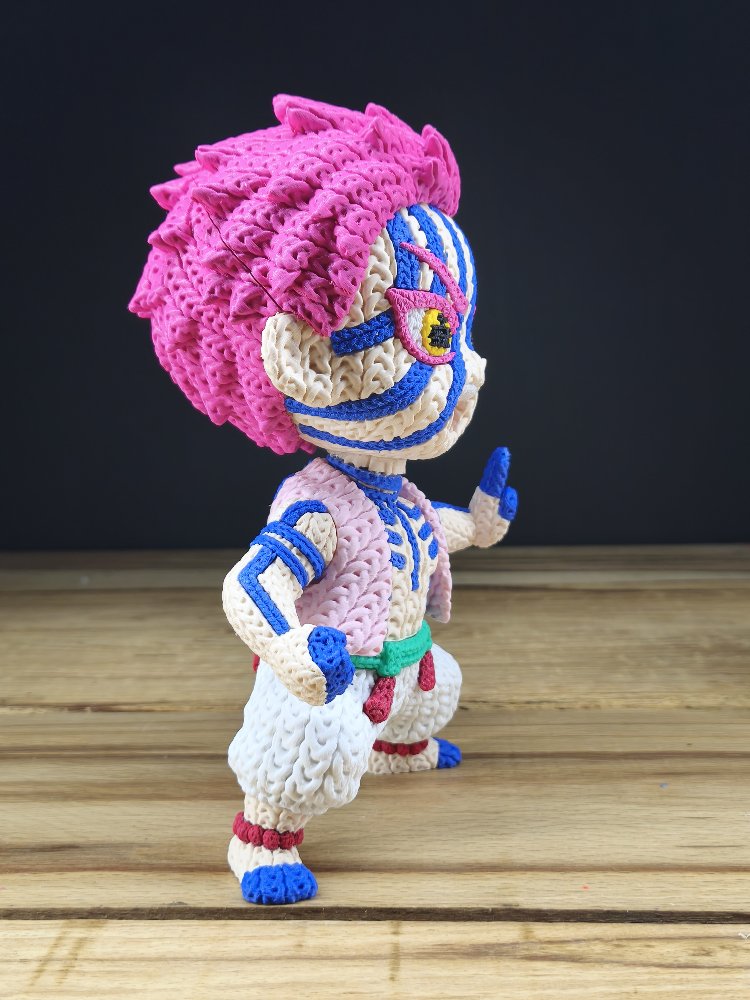 Demon Slayer Örgü Desenli Akaza Figürü