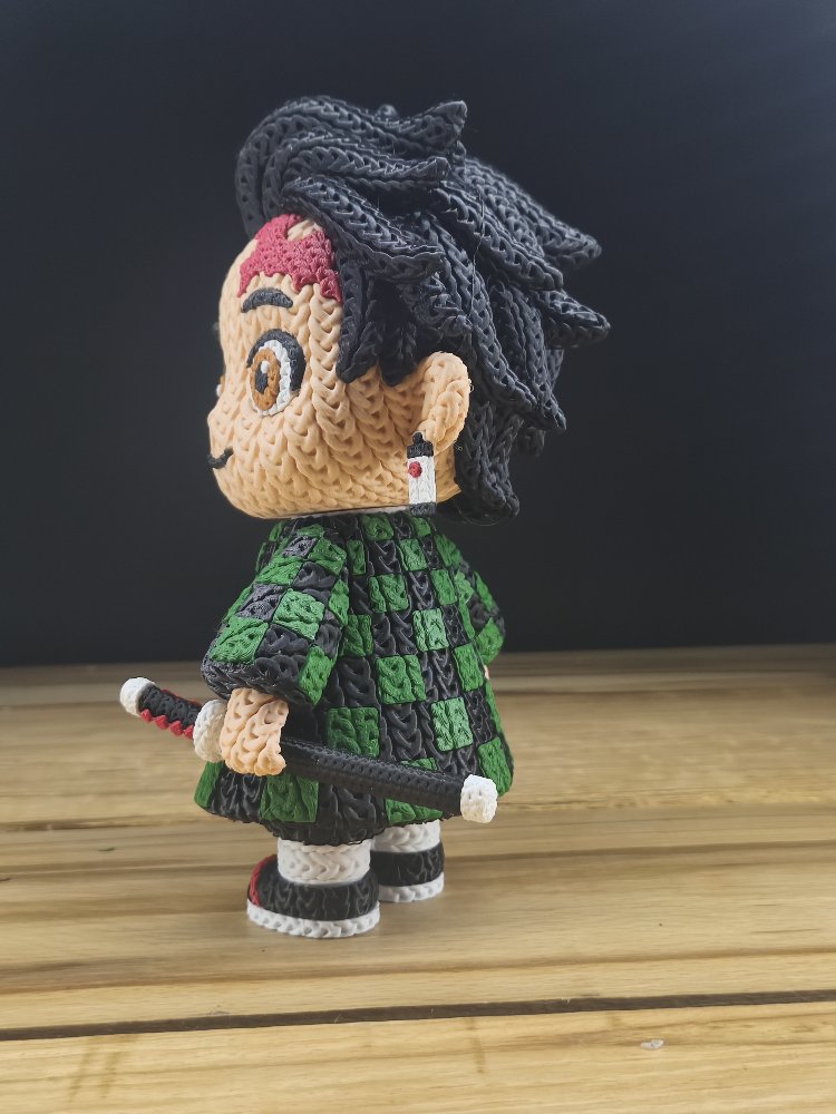Demon Slayer Tanjiro Örgü Desenli Figür