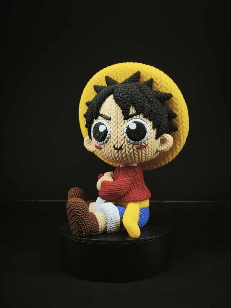 One Piece Örgü Desenli Luffy Figürü