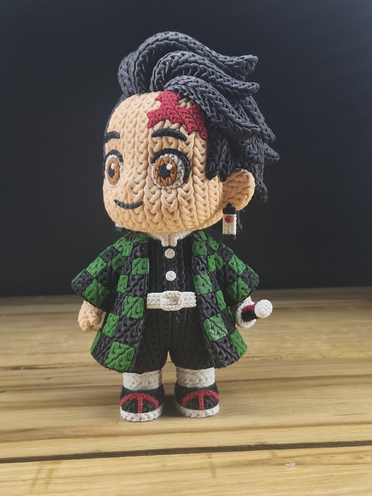 Demon Slayer Tanjiro Örgü Desenli Figür