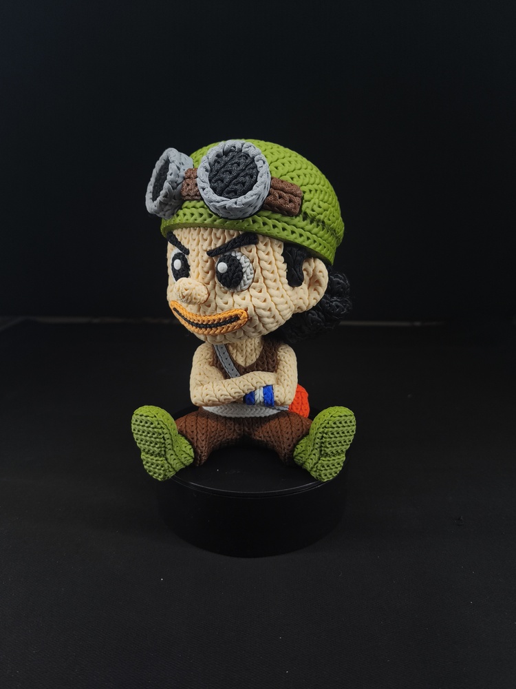 One Piece Örgü Desenli Usopp Figürü