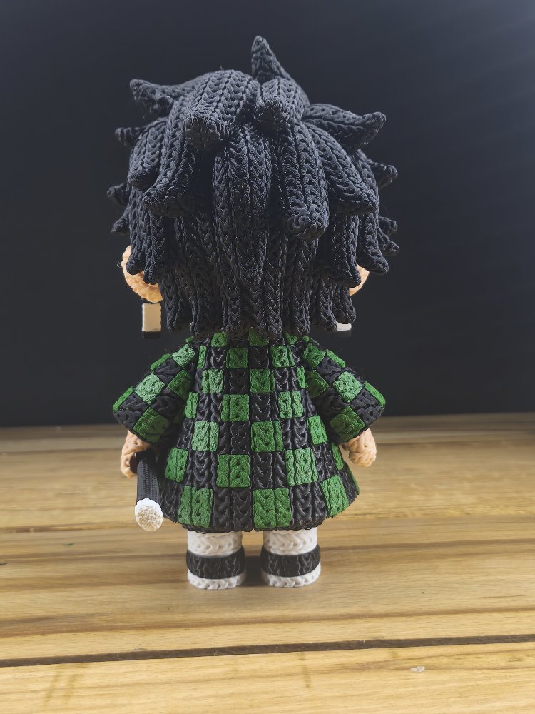 Demon Slayer Tanjiro Örgü Desenli Figür