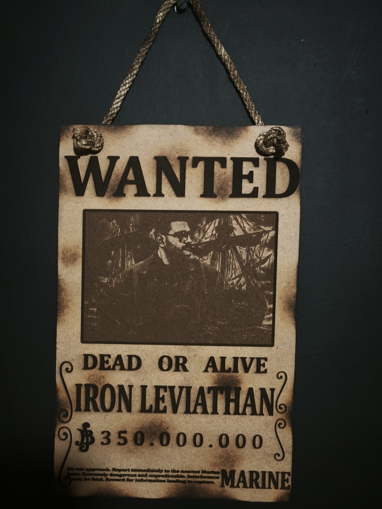 One Piece Kişiye Özel MDF Wanted Posteri