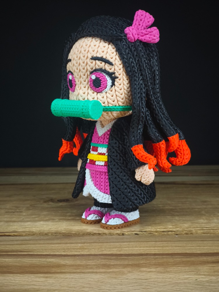 Demon Slayer Örgü Desenli Nezuko Figürü