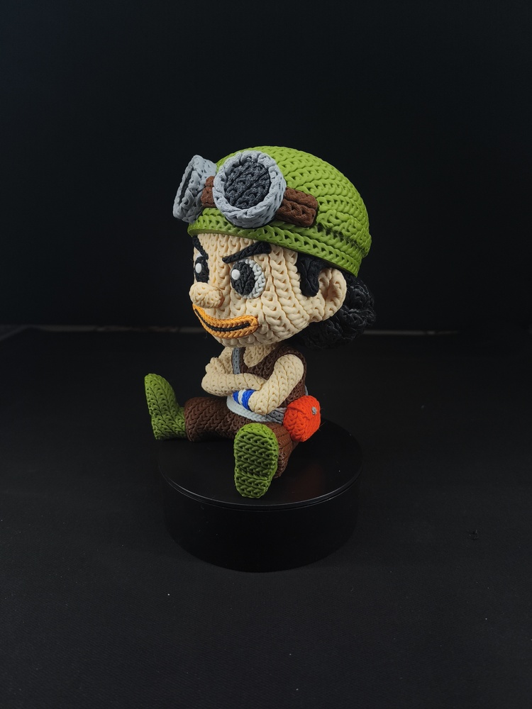 One Piece Örgü Desenli Usopp Figürü