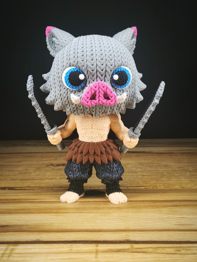 Demon Slayer Örgü Desenli İnosuke Figürü