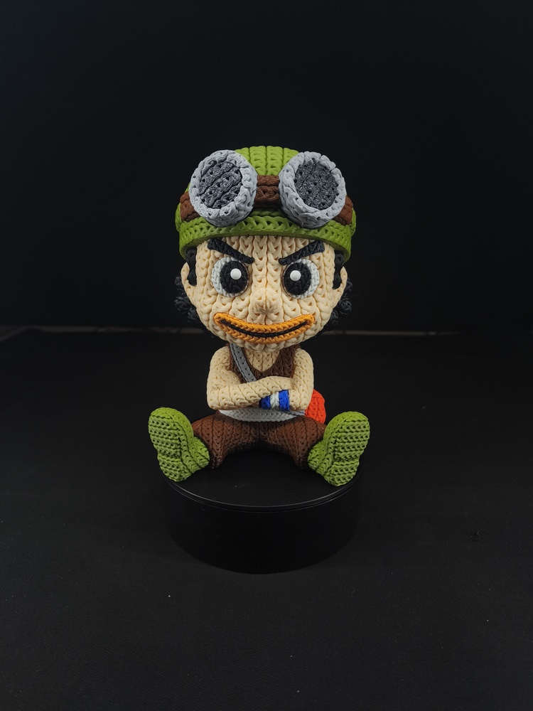 One Piece Örgü Desenli Usopp Figürü