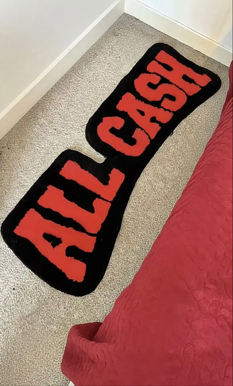 "All Cash" Hypebeast Tasarım Tufting Halı