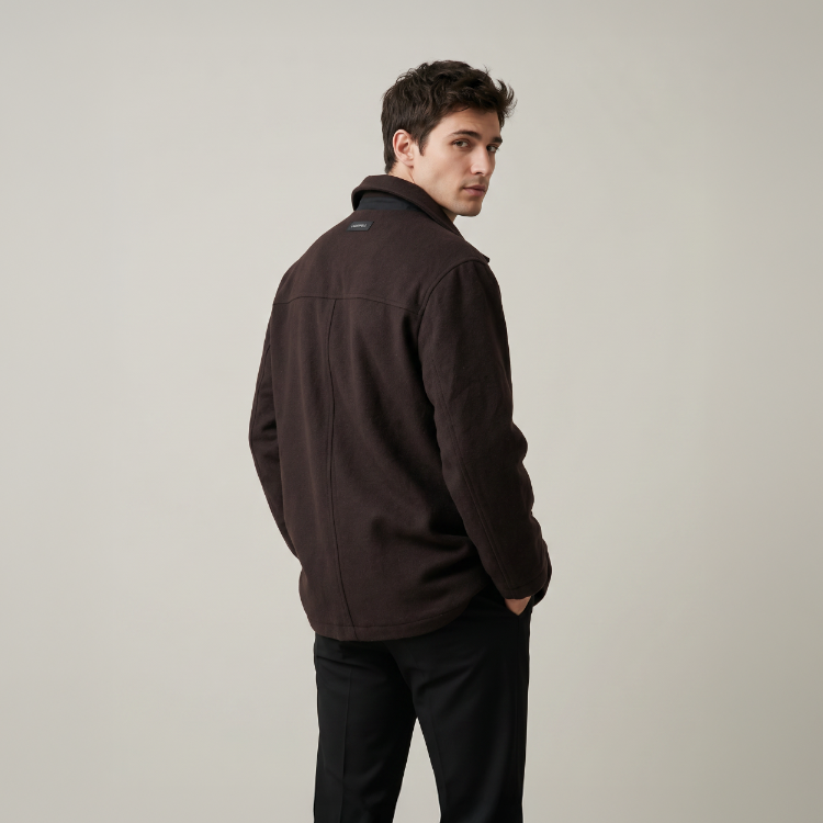 Vintage Koyu Kahve Yün Mont – Minimal & Modern Kesim