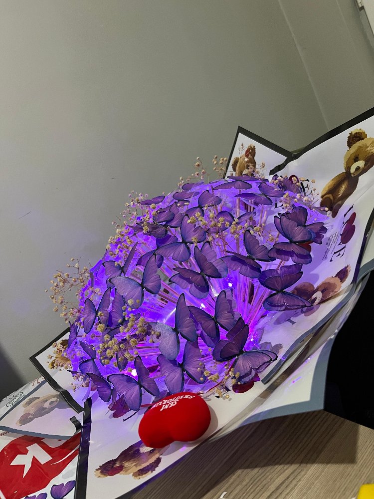 3D kelebek buketi