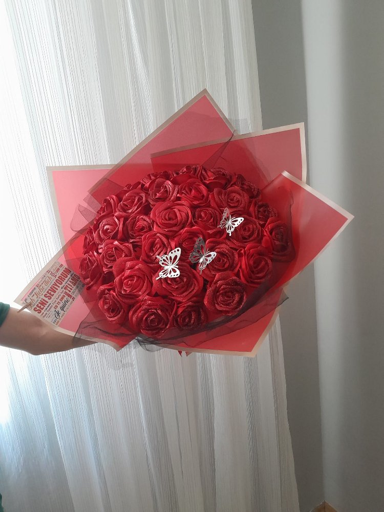 20'li simli gül buketi