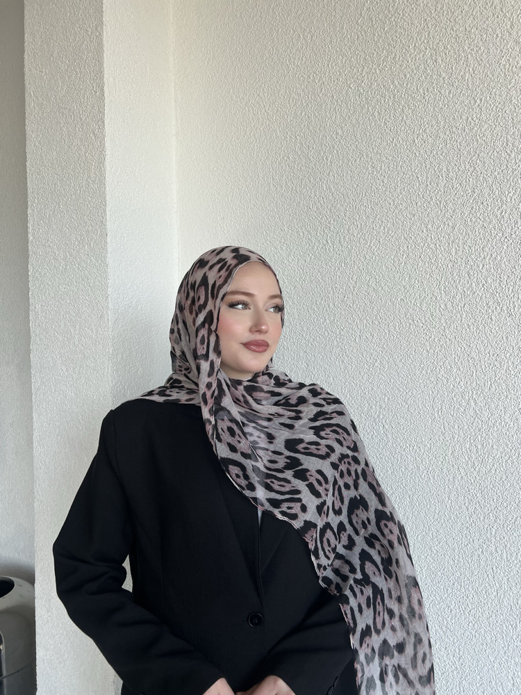 Pembe Leopar şal 