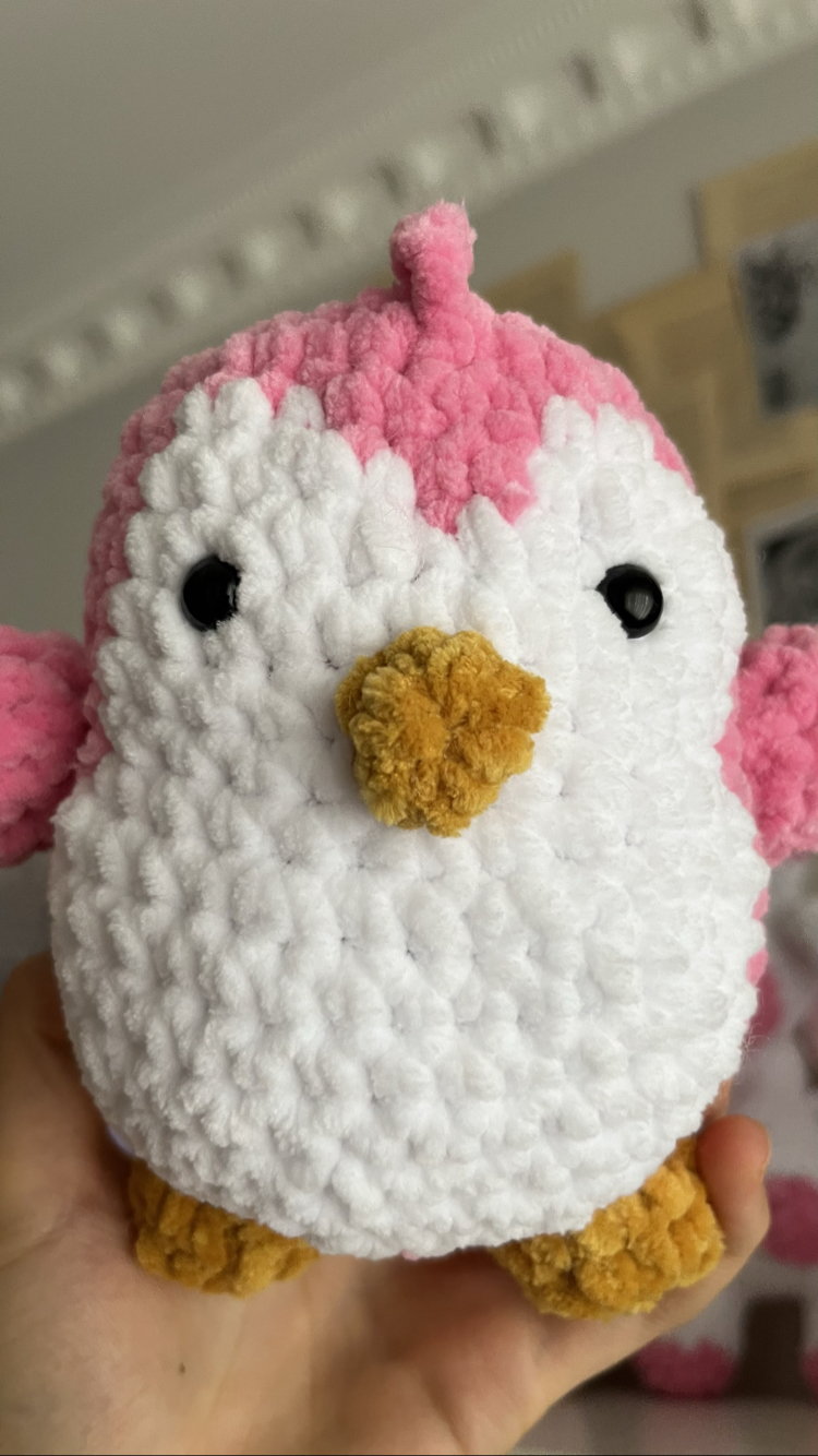 Amigurumi pembe penguen