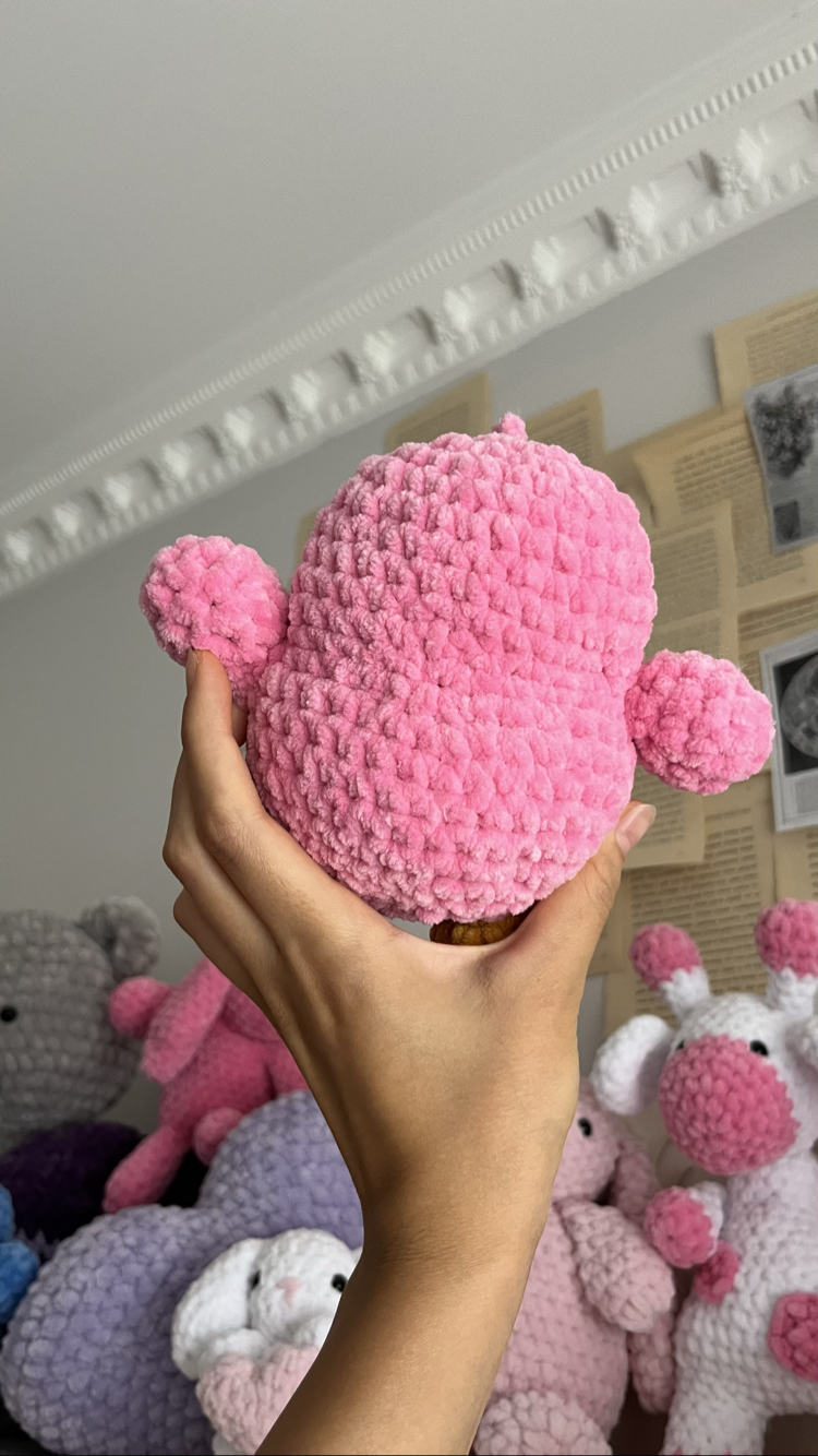 Amigurumi pembe penguen