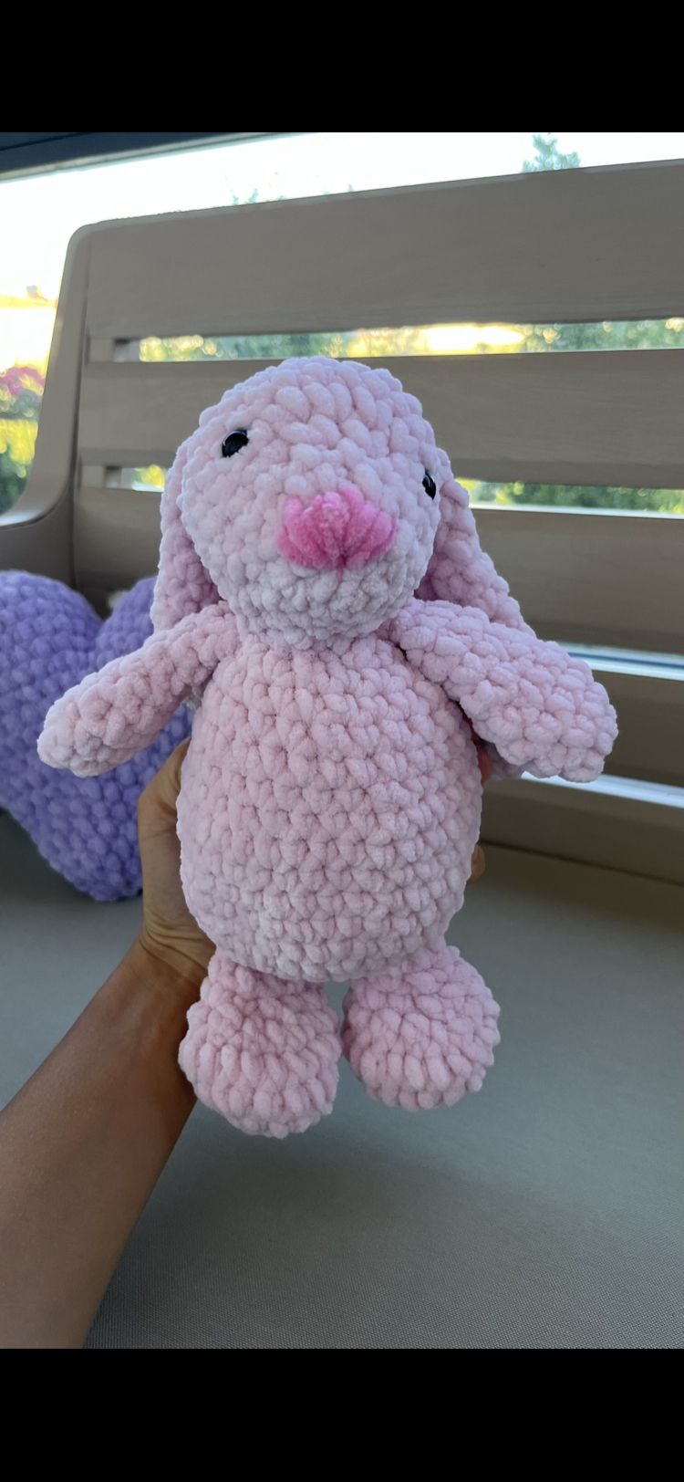 Amigurumi pembe peluş tavşan