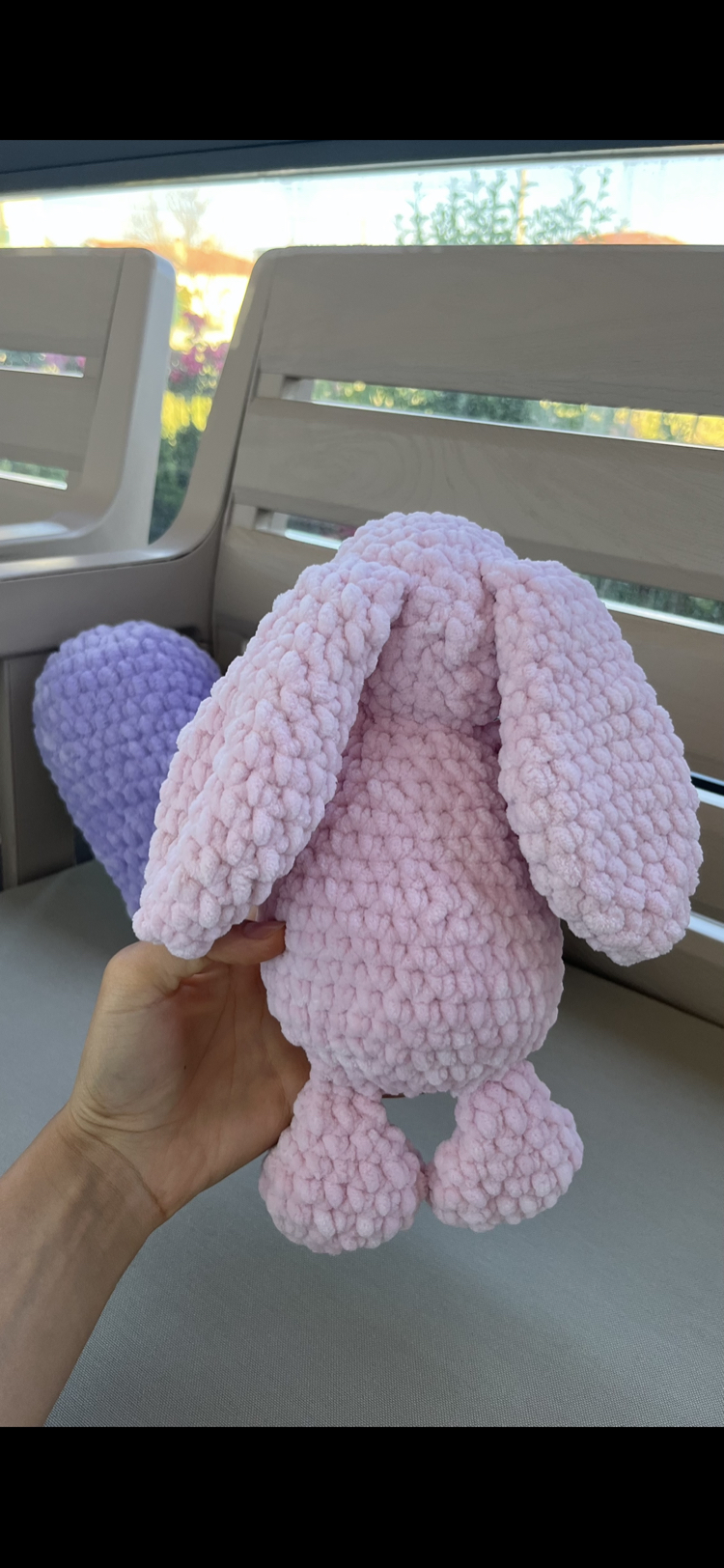 Amigurumi pembe peluş tavşan