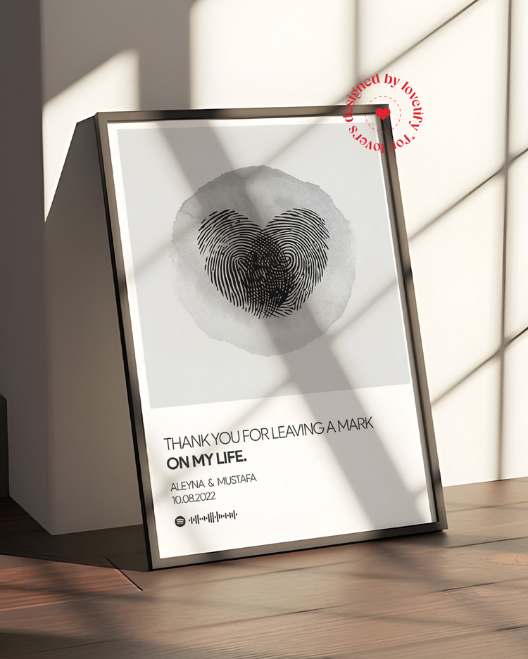 Parmak izi Temalı Poster | Kişiye Özel Poster