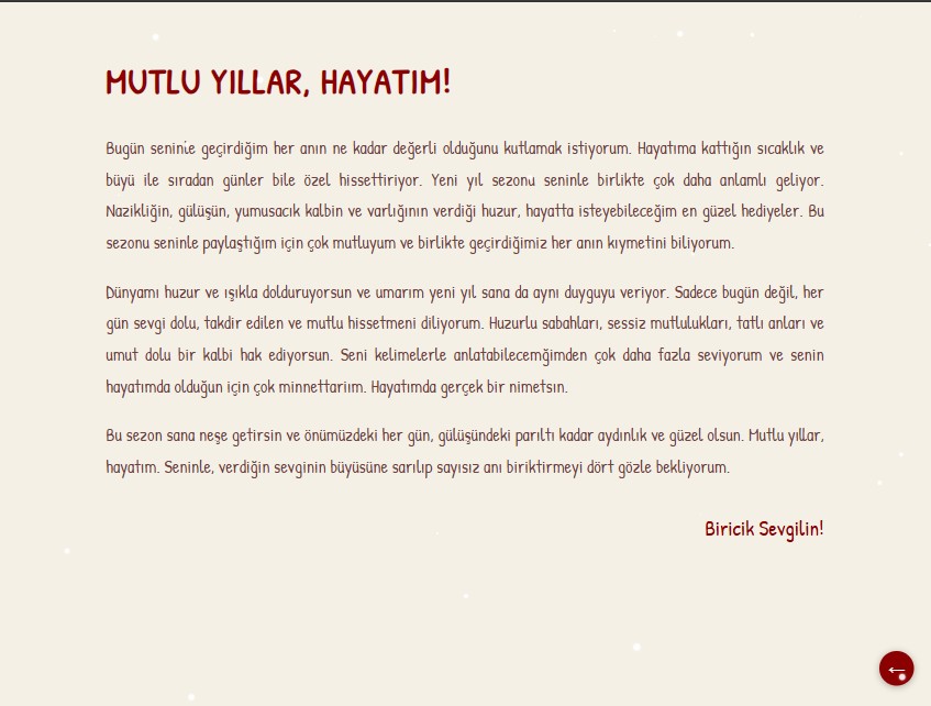 Yeni Yıl Sevgiliye Hediye