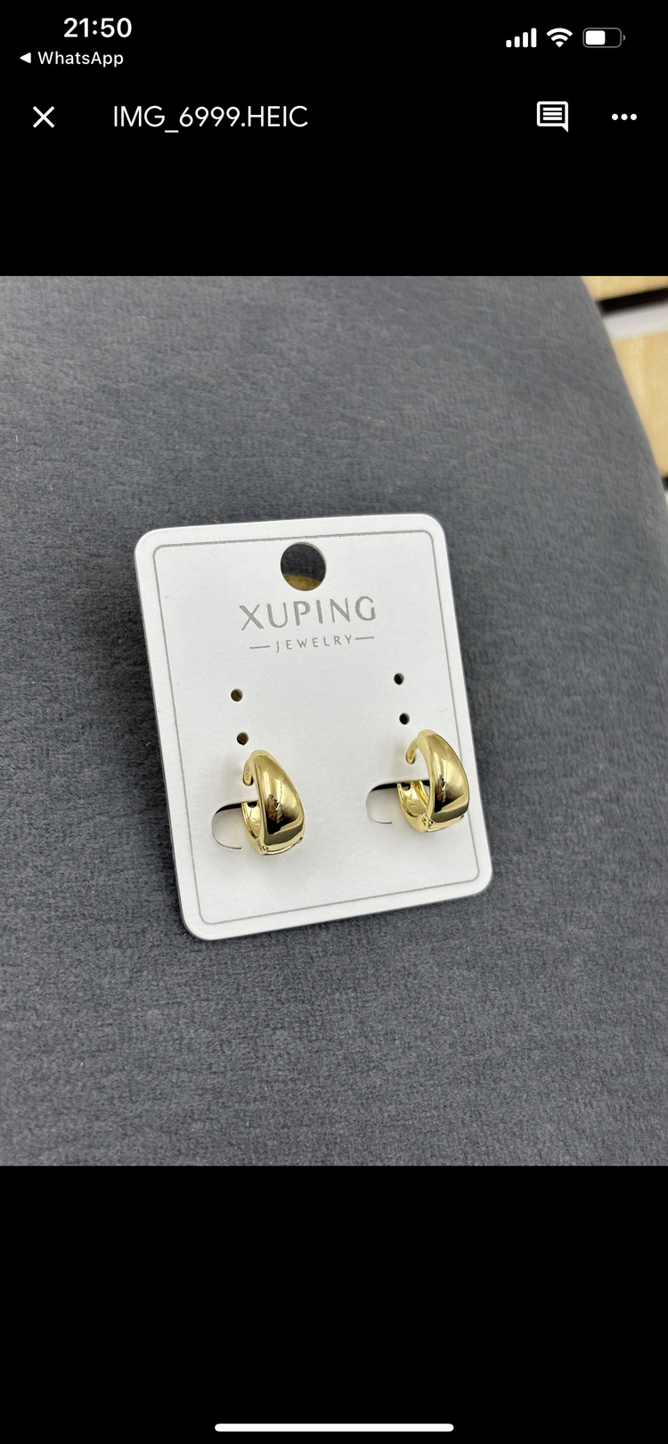 Xuping mini v halka küpe 
