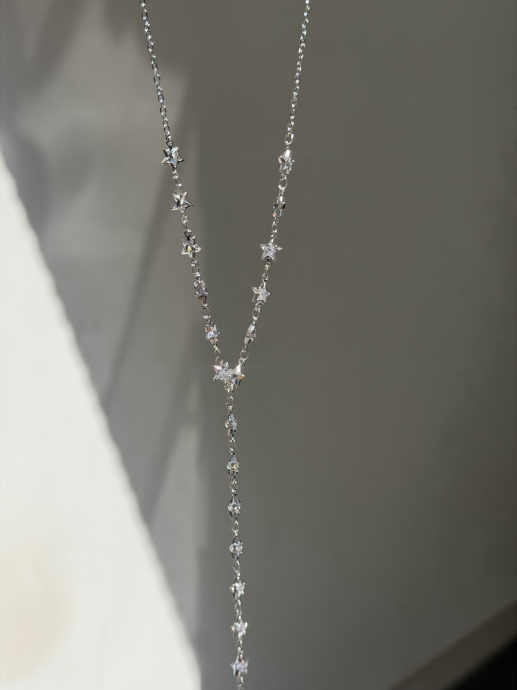 Silver Yıldızlar Y Kolye 