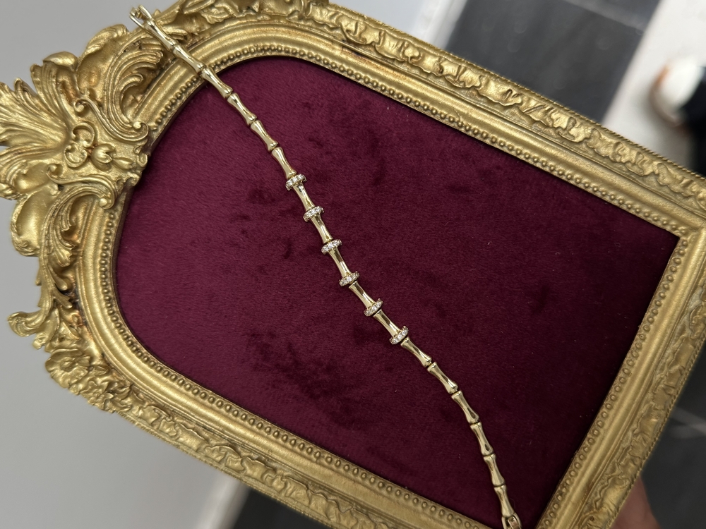 Xuping 14k Minimal Taşlı Kemik Bileklik