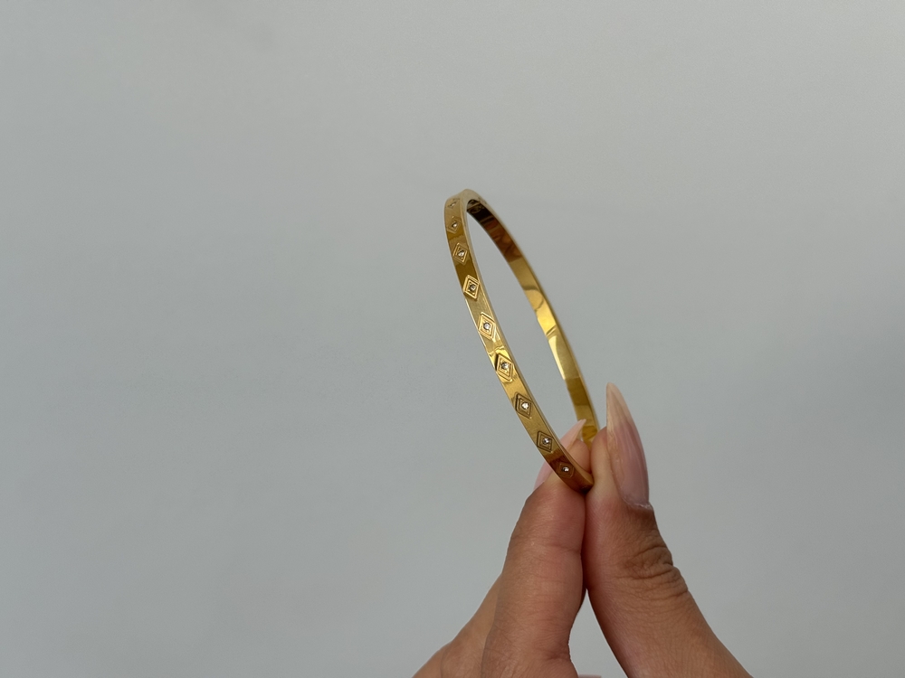 Çelik İnce Göz Kelepçe | Gold