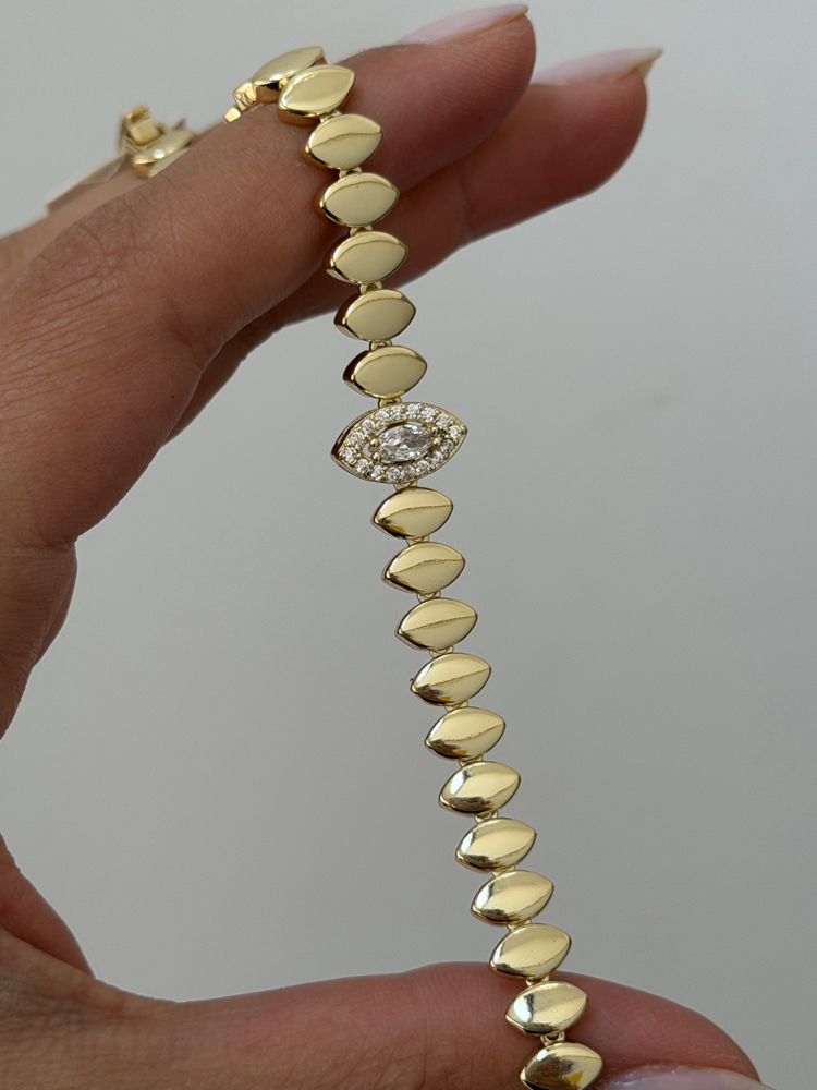 Premium Seri Vintage Badem Bileklik | Gold