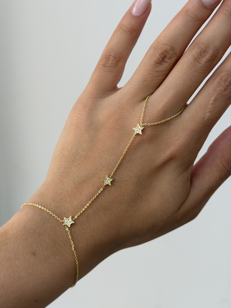 Premium Series Minimal Yıldızlı Şahmeran | Gold