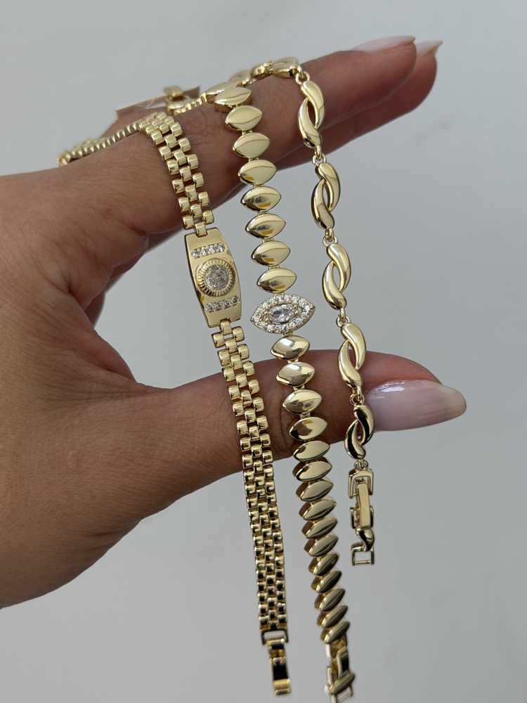Premium Seri Vintage Badem Bileklik | Gold